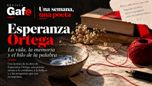 Esperanza Ortega: la vida, la memoria y el hilo de la palabra. Composición conceptual inspirada en su universo poético. Imagen generada con inteligencia artificial para Revista GAFE.